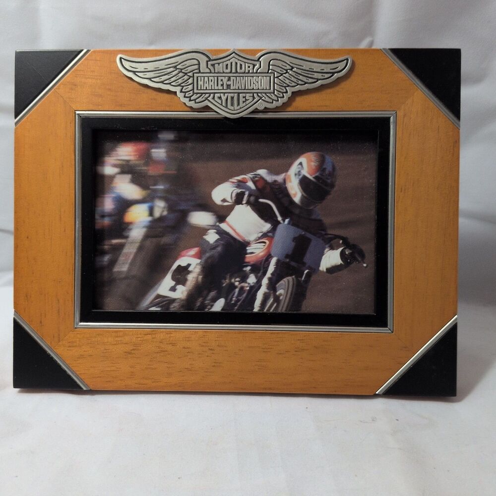 Harley Davidson Picture Frame 4x6 Officially Licensed Motorcycle Wings